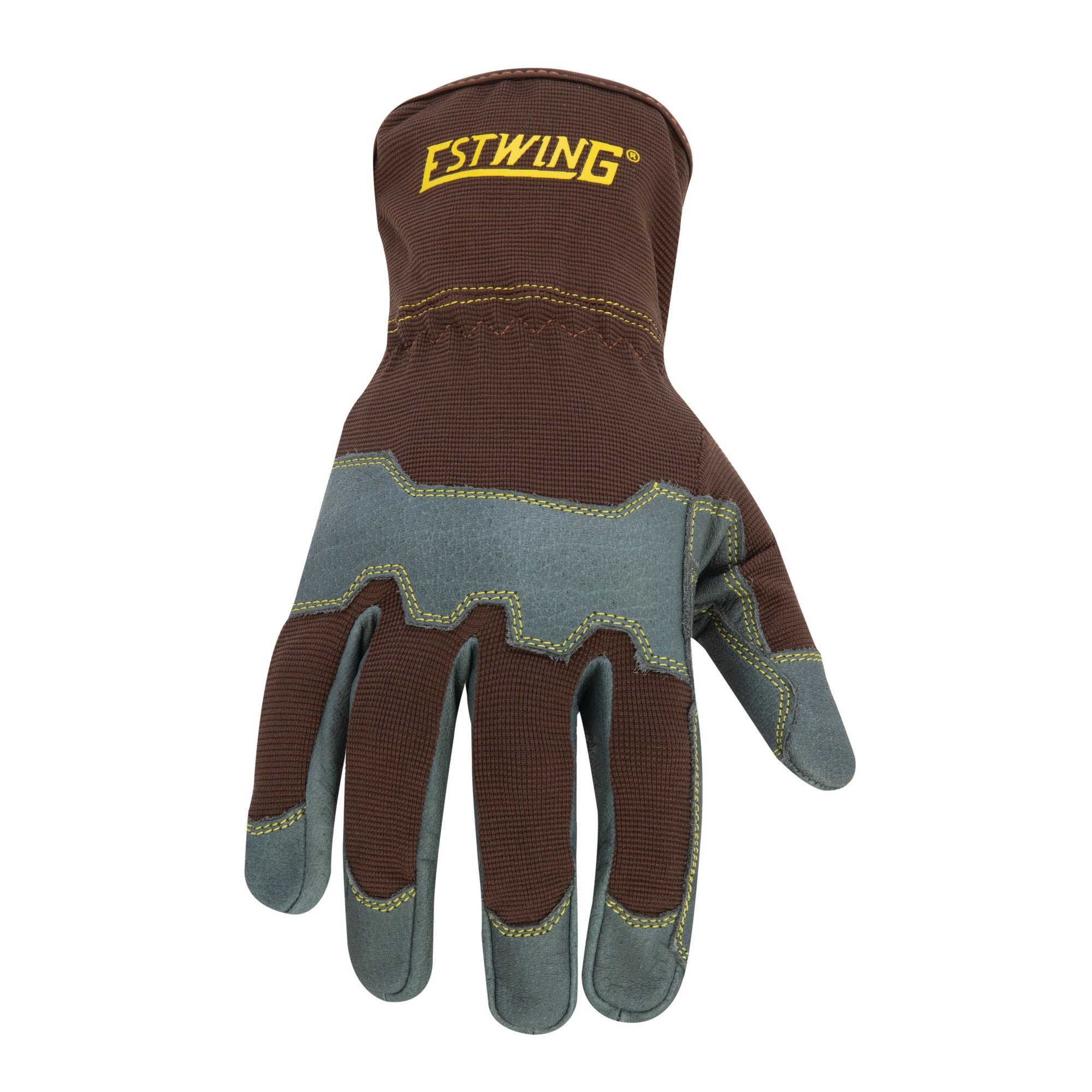 Estwing, Reinforced Knuckle Leather Palm Work Glove with Elastic Sewn Extended Cuff