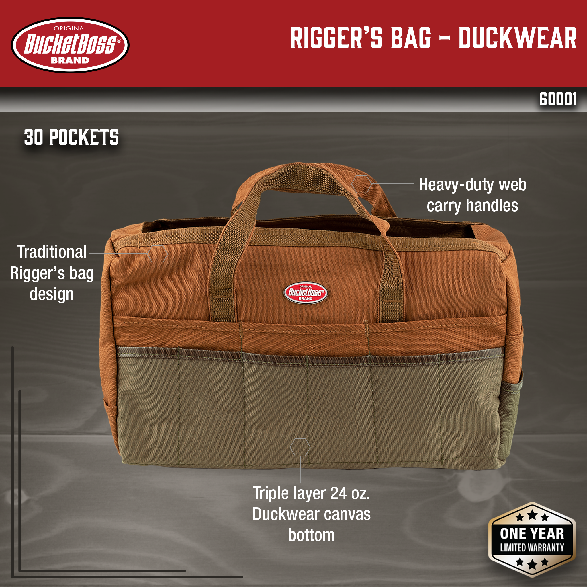 Bucket Boss, Rigger's Bag - Duckwear