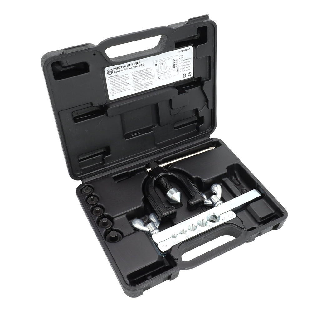 MichaelPro, Single and Double Flaring Tool Kit with Extra Adapters (MP009090)