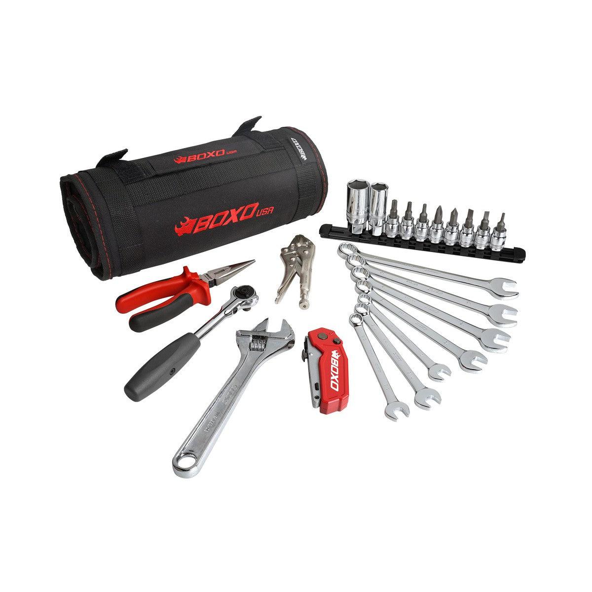 BoxoUSA, Snowmobile Roll = 23-Piece Metric & SAE Snowmobile Tool Kit