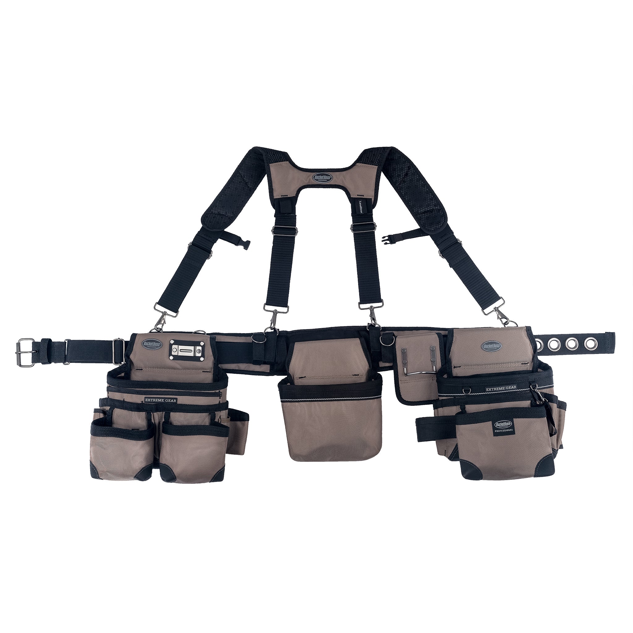 Bucket Boss, Tan Framer's Tool Belt with Suspenders